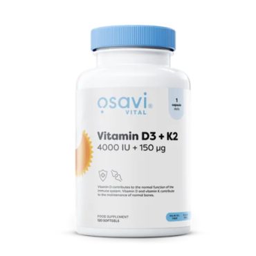 Vitamine D3 + K2, 4000 UI + 150 μg